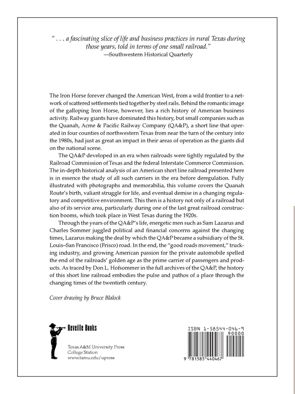 Rückseite: 9781585440467 | The Quanah Route | A History of the Quanah, Acme &amp; Pacific Railway
