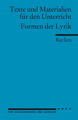 Cover: 9783150150467 | Formen der Lyrik. (Texte und Materialien für den Unterricht) | Bekes