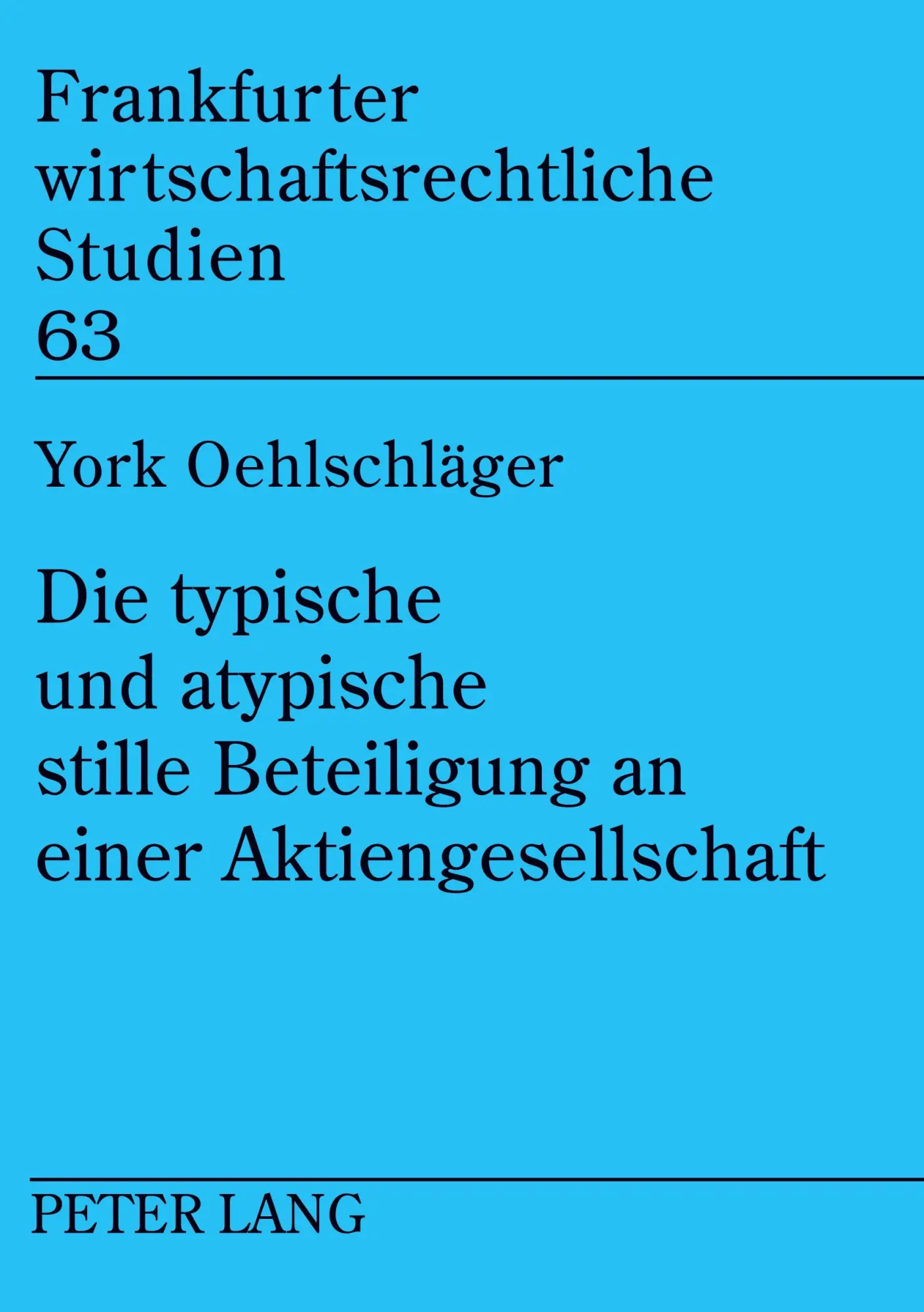 Cover: 9783631520567 | Die typische und atypische stille Beteiligung an einer...