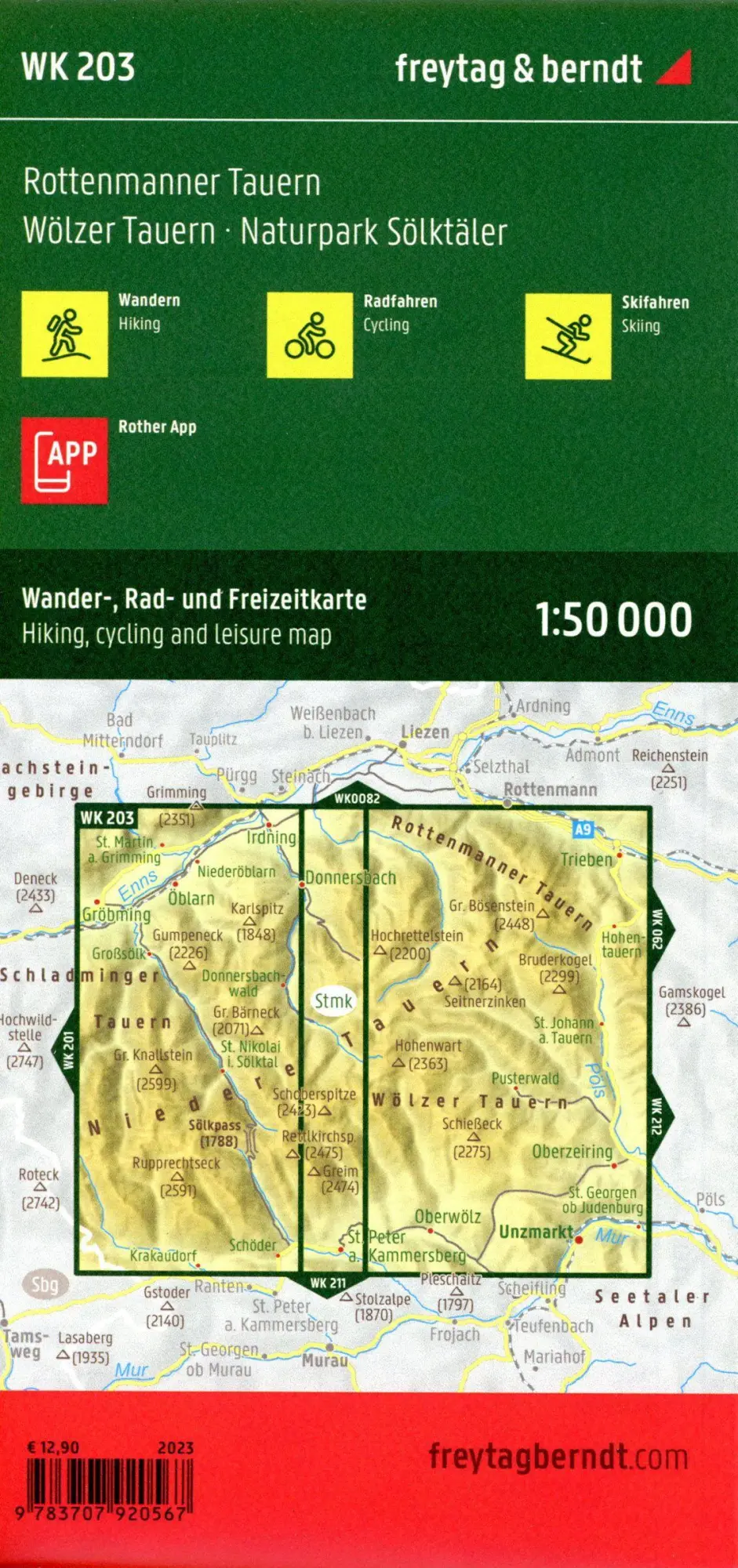 Bild: 9783707920567 | freytag &amp; berndt Wanderkarte WK 203 Rottenmanner Tauern, Wölzer...