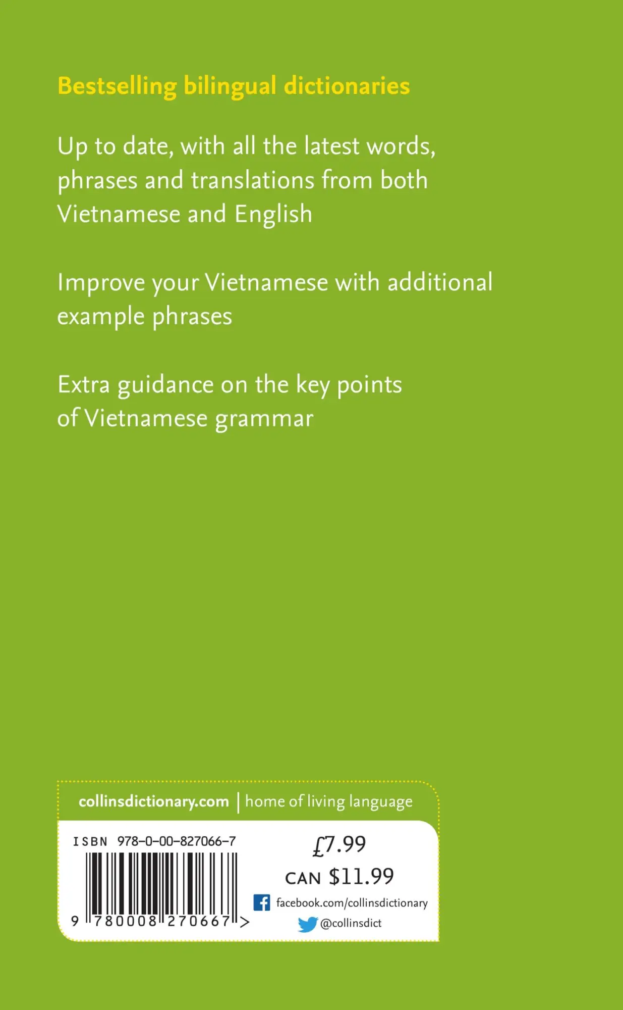Rückseite: 9780008270667 | Vietnamese Essential Dictionary | All the Words You Need, Every Day