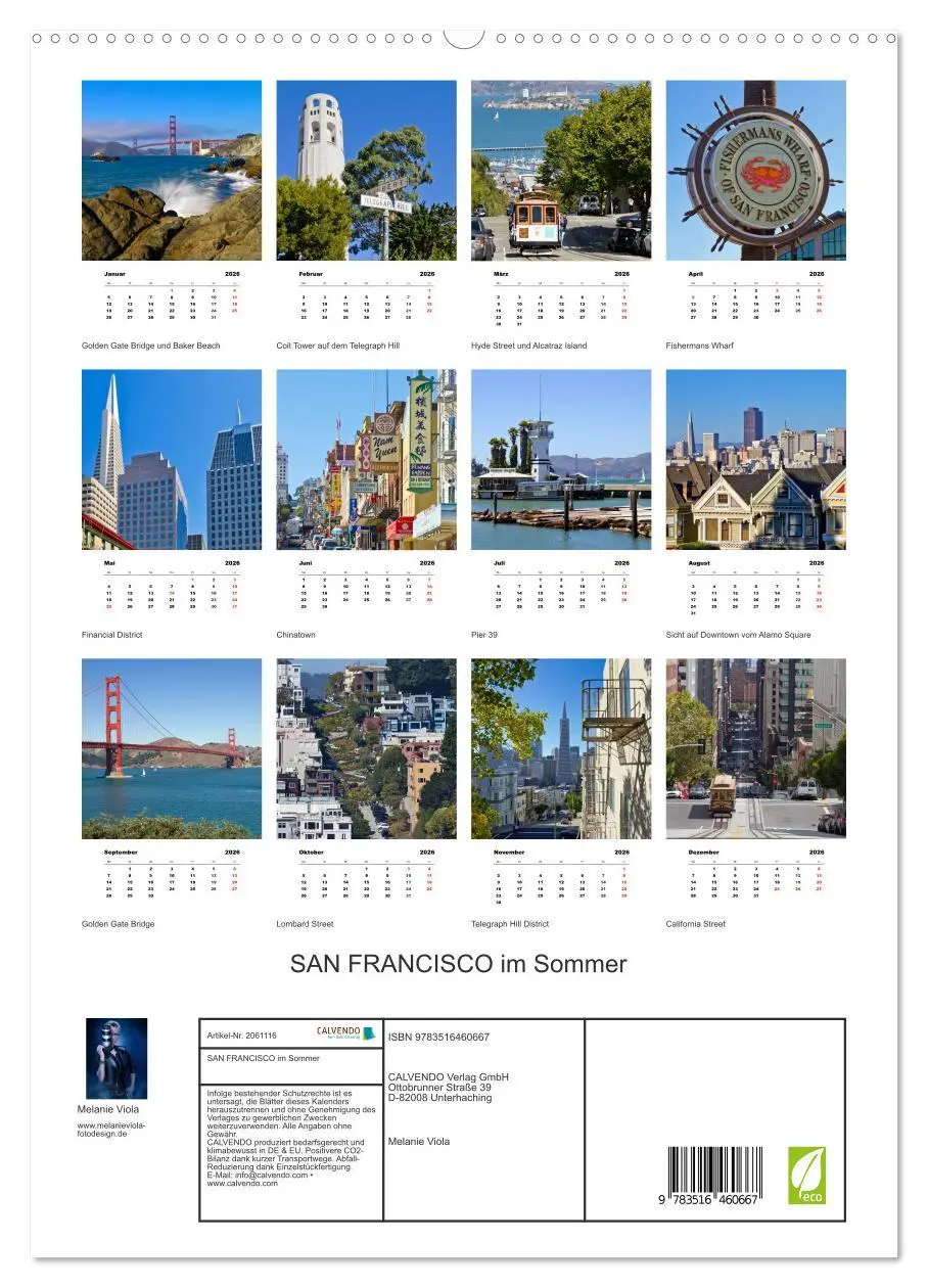 Bild: 9783516460667 | SAN FRANCISCO im Sommer (hochwertiger Premium Wandkalender 2026 DIN...