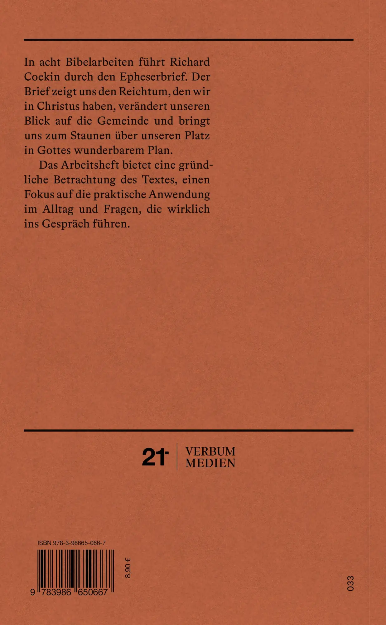 Rückseite: 9783986650667 | Epheser Arbeitsheft (Die Bibel erklärt) | Richard Coekin | Taschenbuch