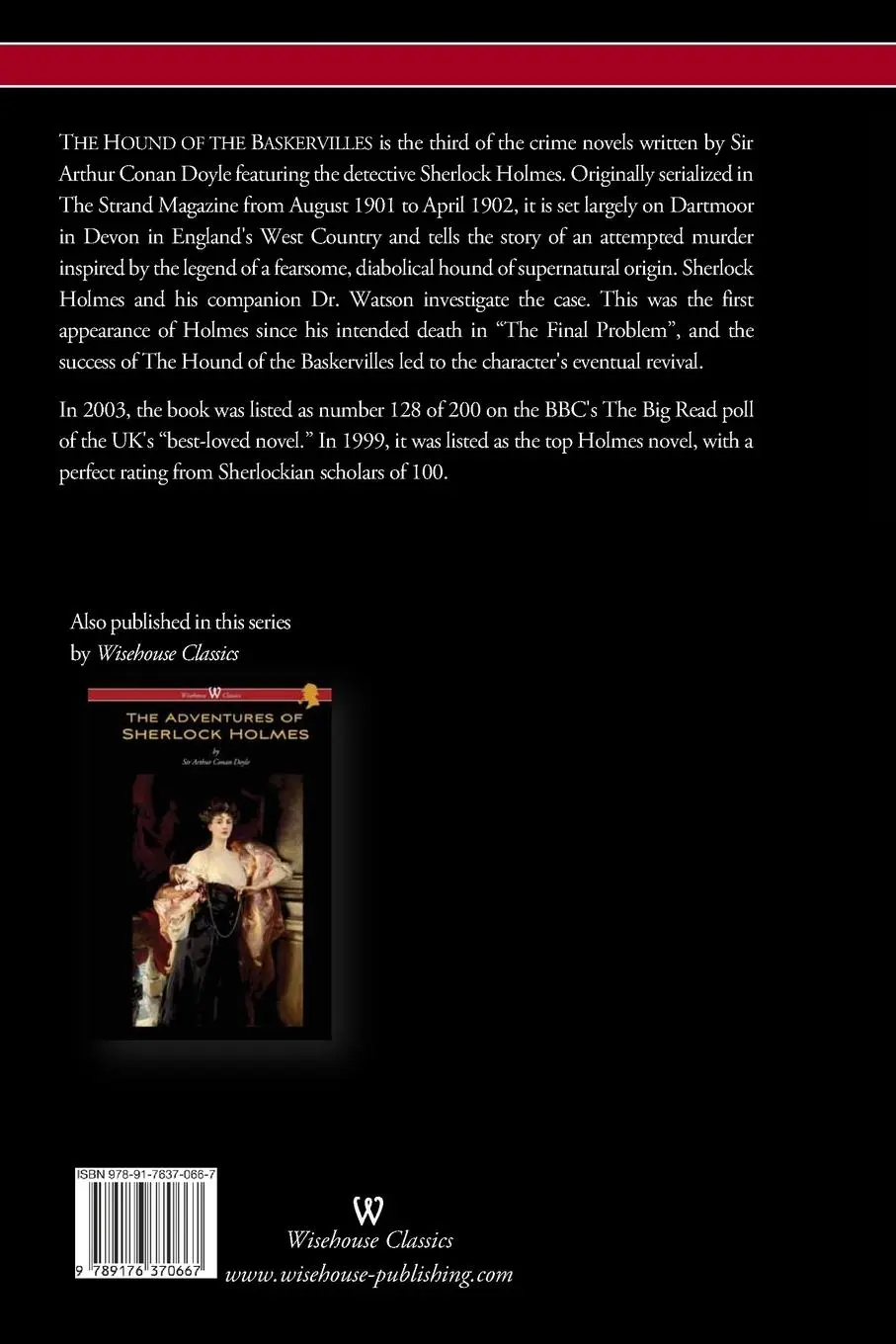 Rückseite: 9789176370667 | The Hound of the Baskervilles (Wisehouse Classics Edition) | Doyle