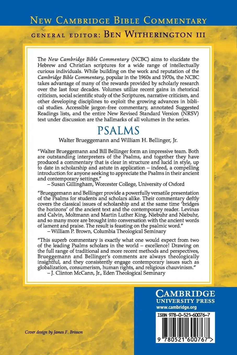 Rückseite: 9780521600767 | Psalms | Walter Brueggemann (u. a.) | Taschenbuch | Englisch | 2019
