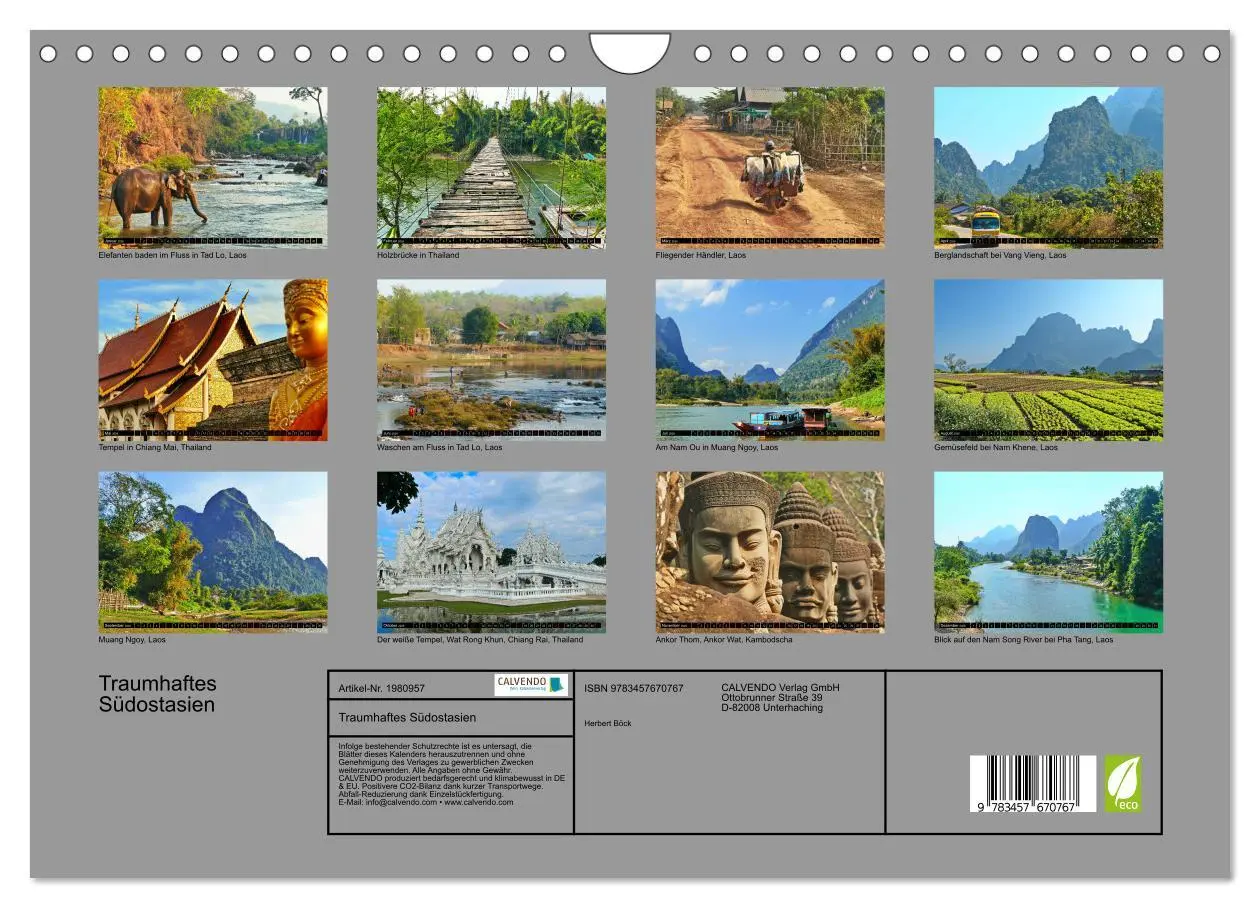 Bild: 9783457670767 | Traumhaftes Südostasien (Wandkalender 2026 DIN A4 quer), CALVENDO...