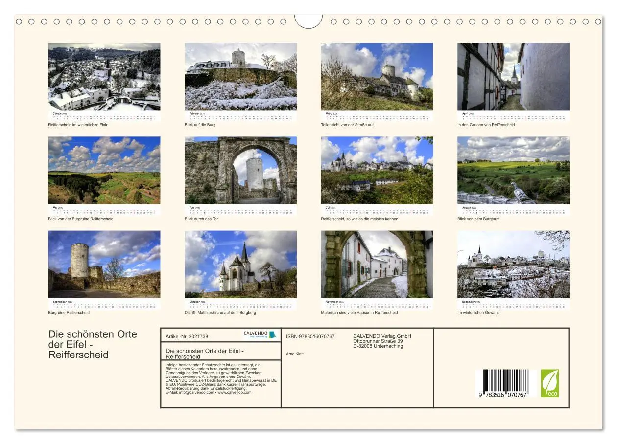 Bild: 9783516070767 | Die schönsten Orte der Eifel - Reifferscheid (Wandkalender 2026 DIN...