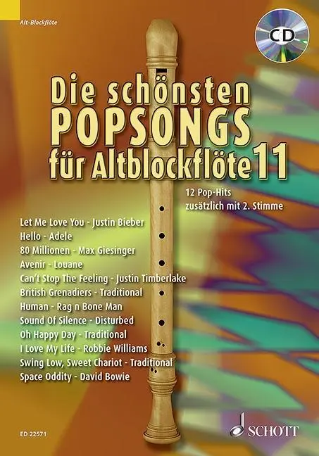 Cover: 9783795710767 | Die schönsten Popsongs für Alt-Blockflöte, mit Audio-CD | 12 Pop-Hits