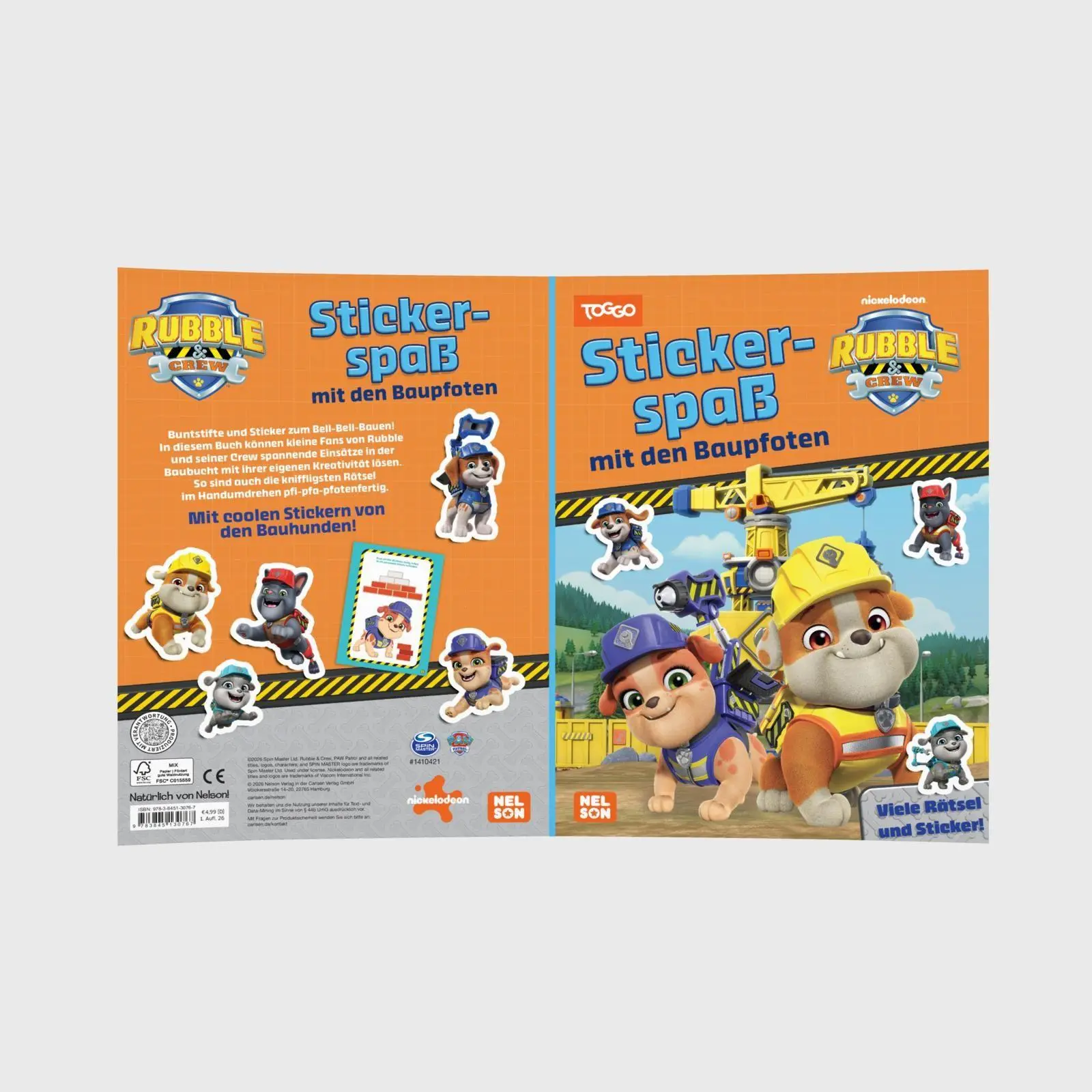 Bild: 9783845130767 | Rubble &amp; Crew: Stickerspaß mit den Baupfoten | Taschenbuch | 24 S.