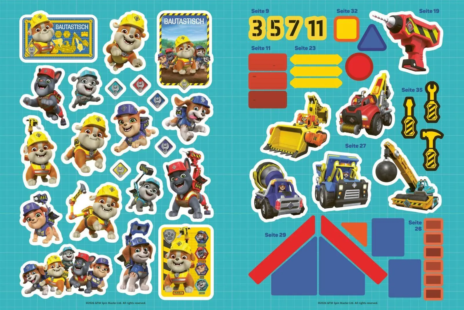 Bild: 9783845130767 | Rubble &amp; Crew: Stickerspaß mit den Baupfoten | Taschenbuch | 24 S.