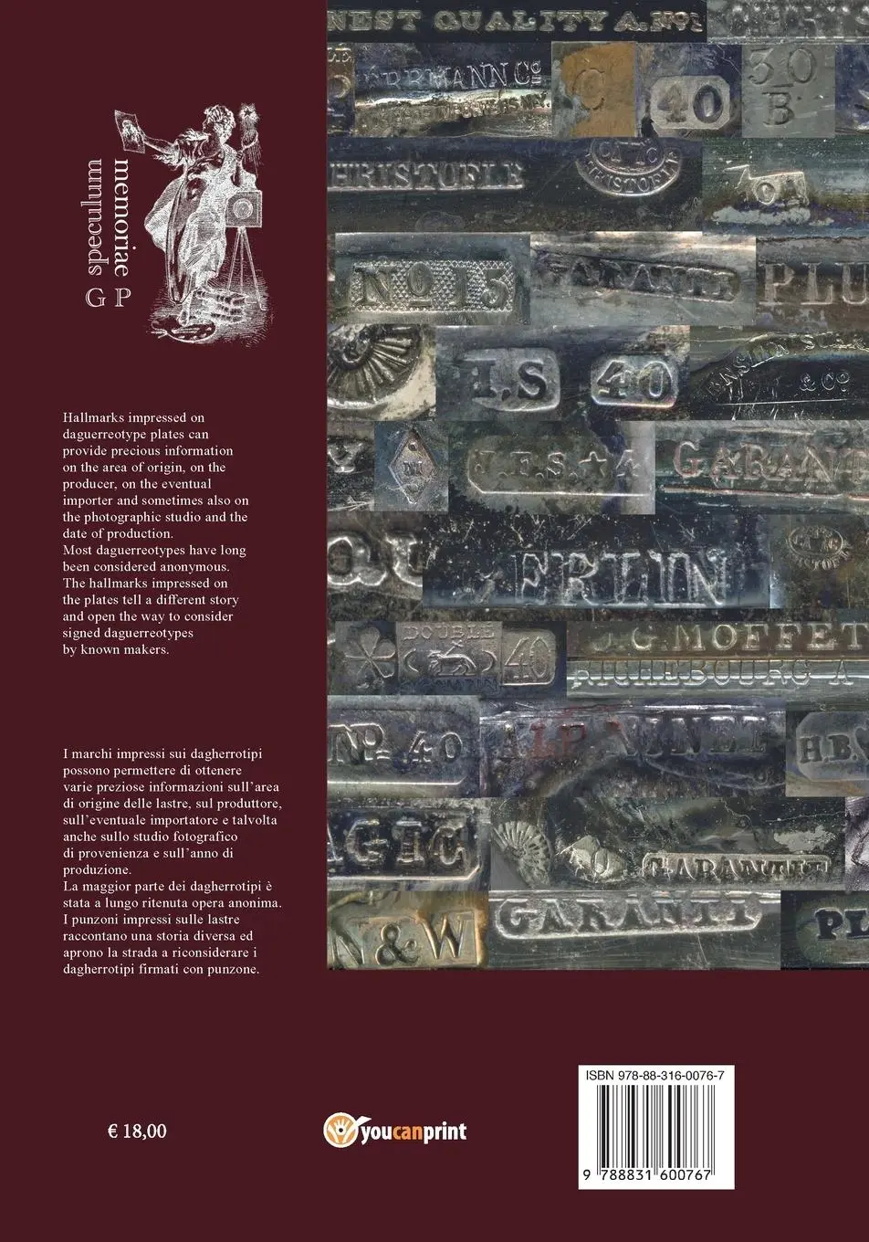 Rückseite: 9788831600767 | Daguerreotype hallmarks - Dagherrotipi firmati | Chiesa (u. a.) | Buch
