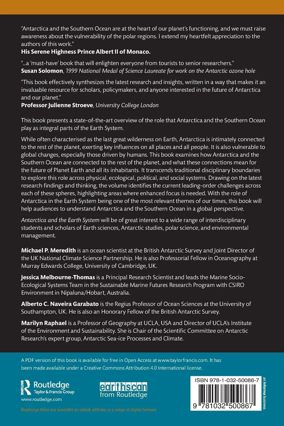 Rückseite: 9781032500867 | Antarctica and the Earth System | Alberto C. Naveira Garabato (u. a.)