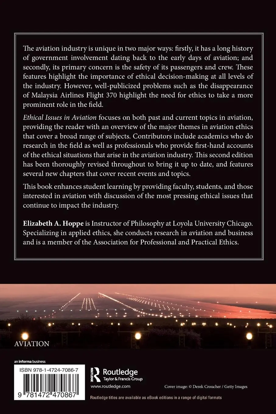 Rückseite: 9781472470867 | Ethical Issues in Aviation | Elizabeth A. Hoppe | Taschenbuch | 2018
