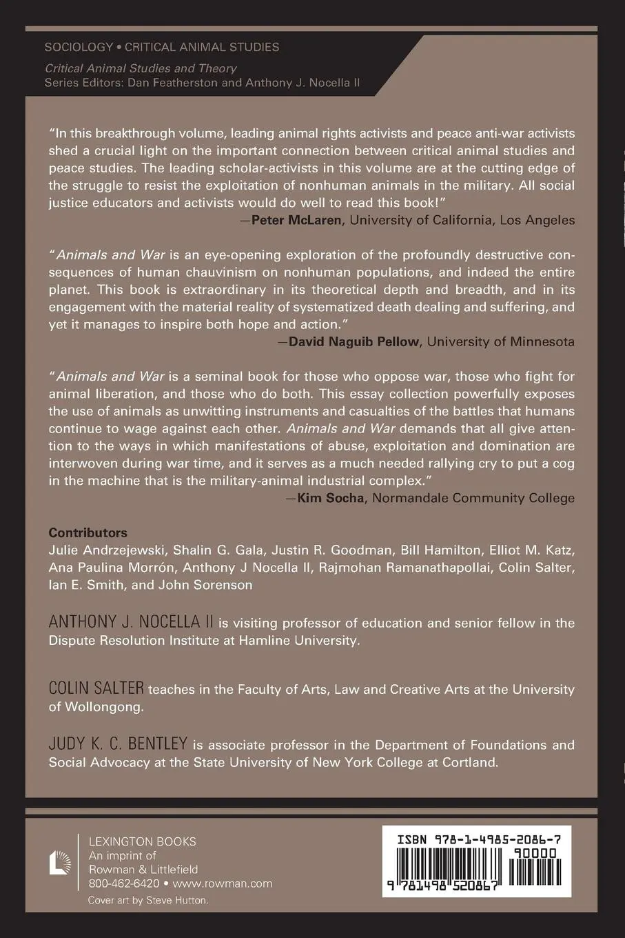 Rückseite: 9781498520867 | Animals and War | Confronting the Military-Animal Industrial Complex