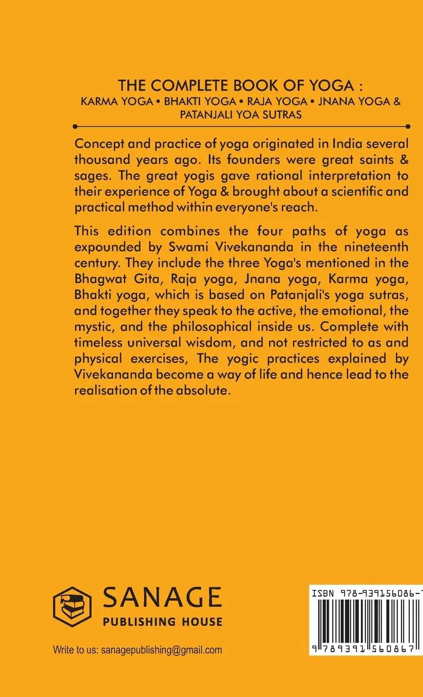 Rückseite: 9789391560867 | The Complete Book of Yoga | Swami Vivekananda | Buch | Englisch | 2022