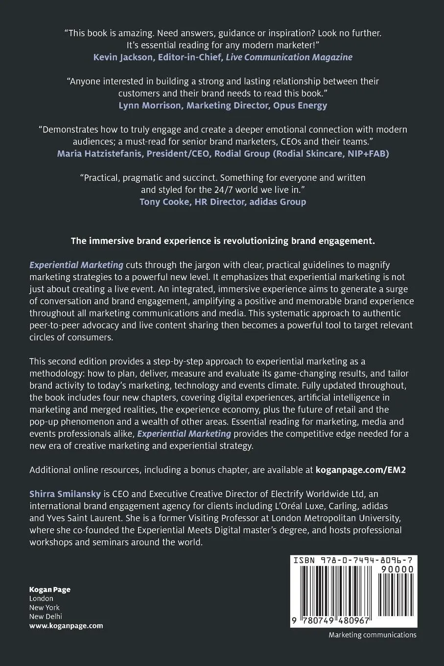 Rückseite: 9780749480967 | Experiential Marketing | Shirra Smilansky | Taschenbuch | Englisch