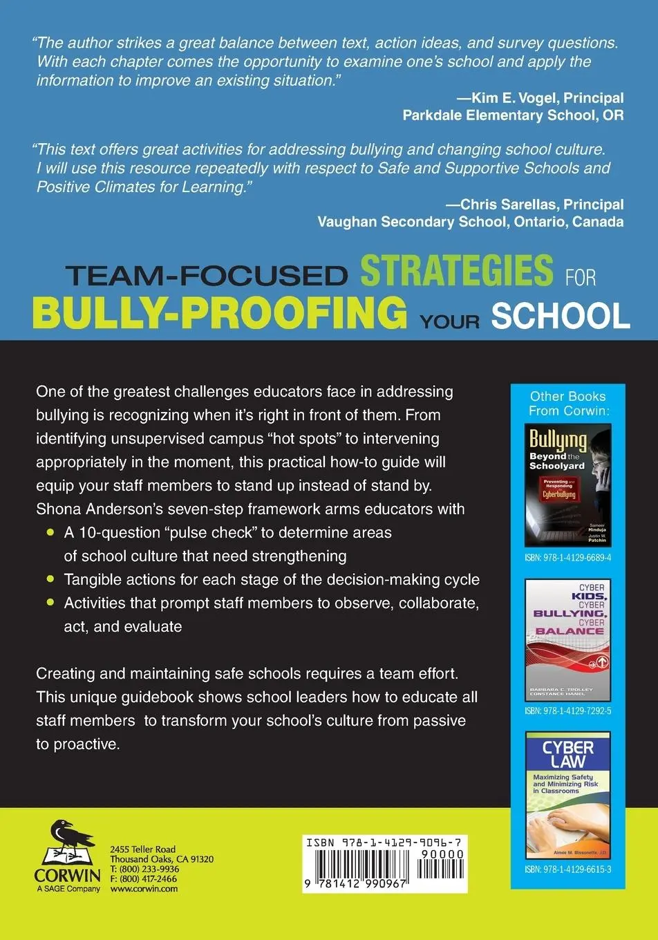 Rückseite: 9781412990967 | No More Bystanders = No More Bullies | Shona Anderson | Taschenbuch