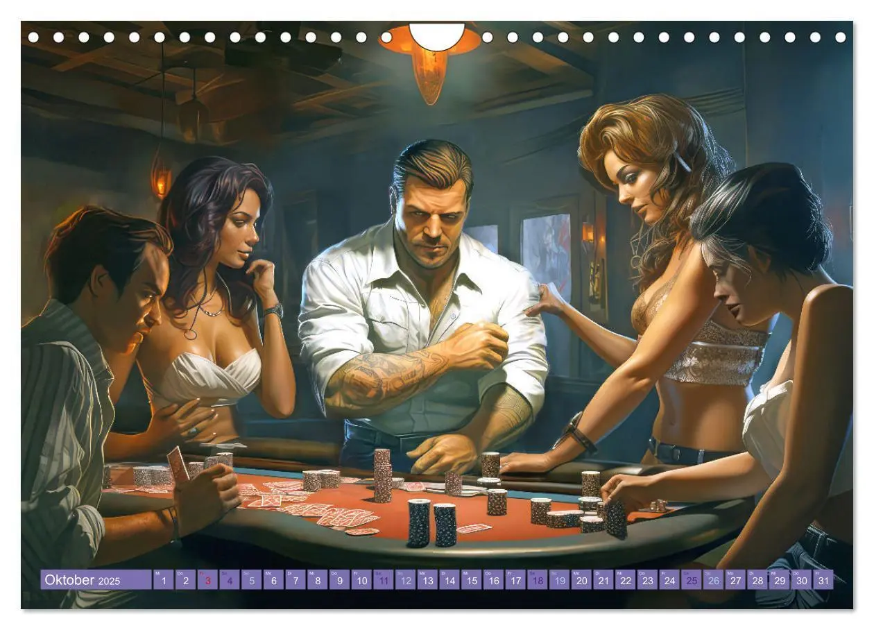Bild: 9783383850967 | Die Welt der Pokerspieler (Wandkalender 2025 DIN A4 quer), CALVENDO...