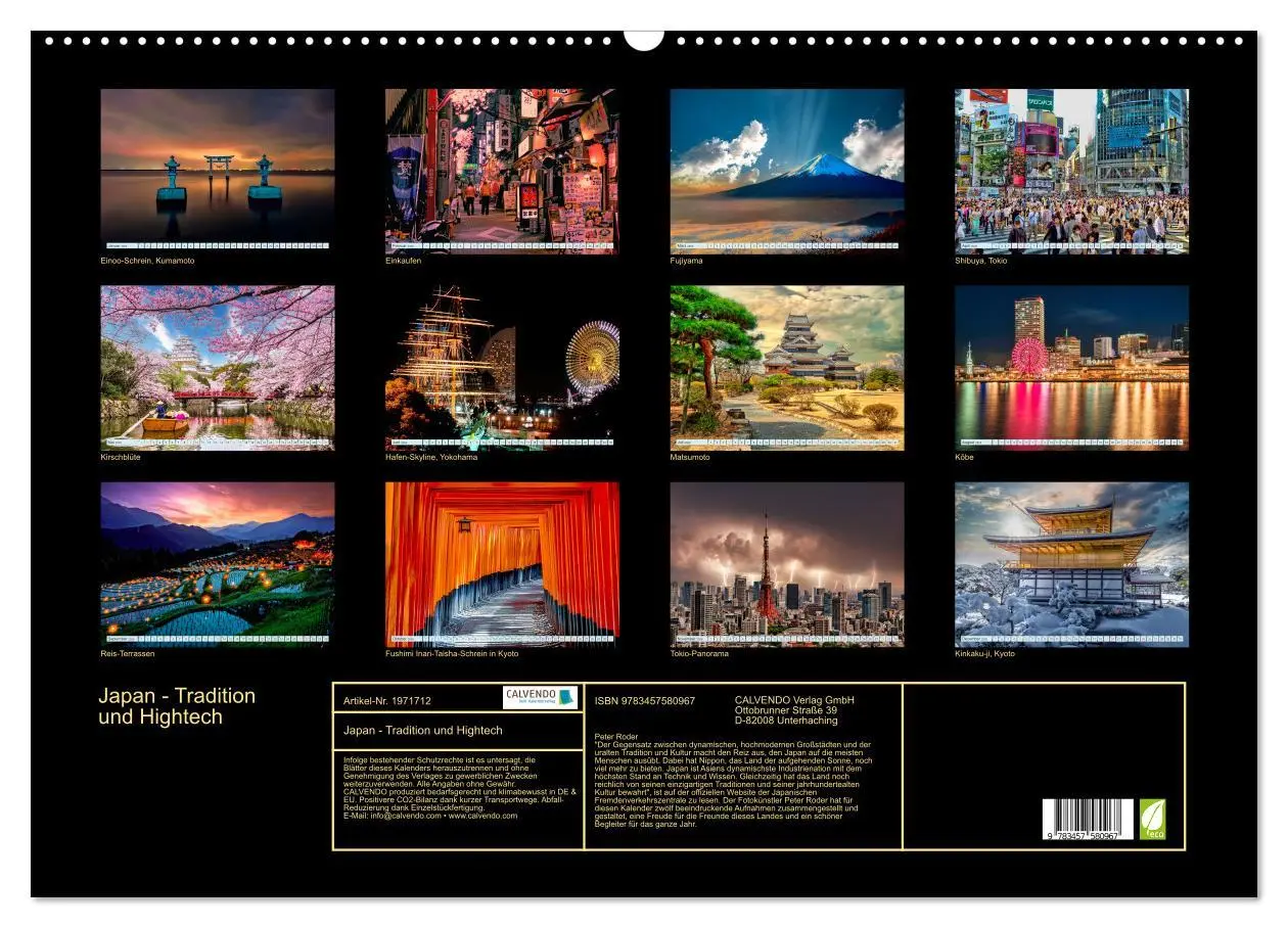 Bild: 9783457580967 | Japan - Tradition und Hightech (Wandkalender 2026 DIN A2 quer),...