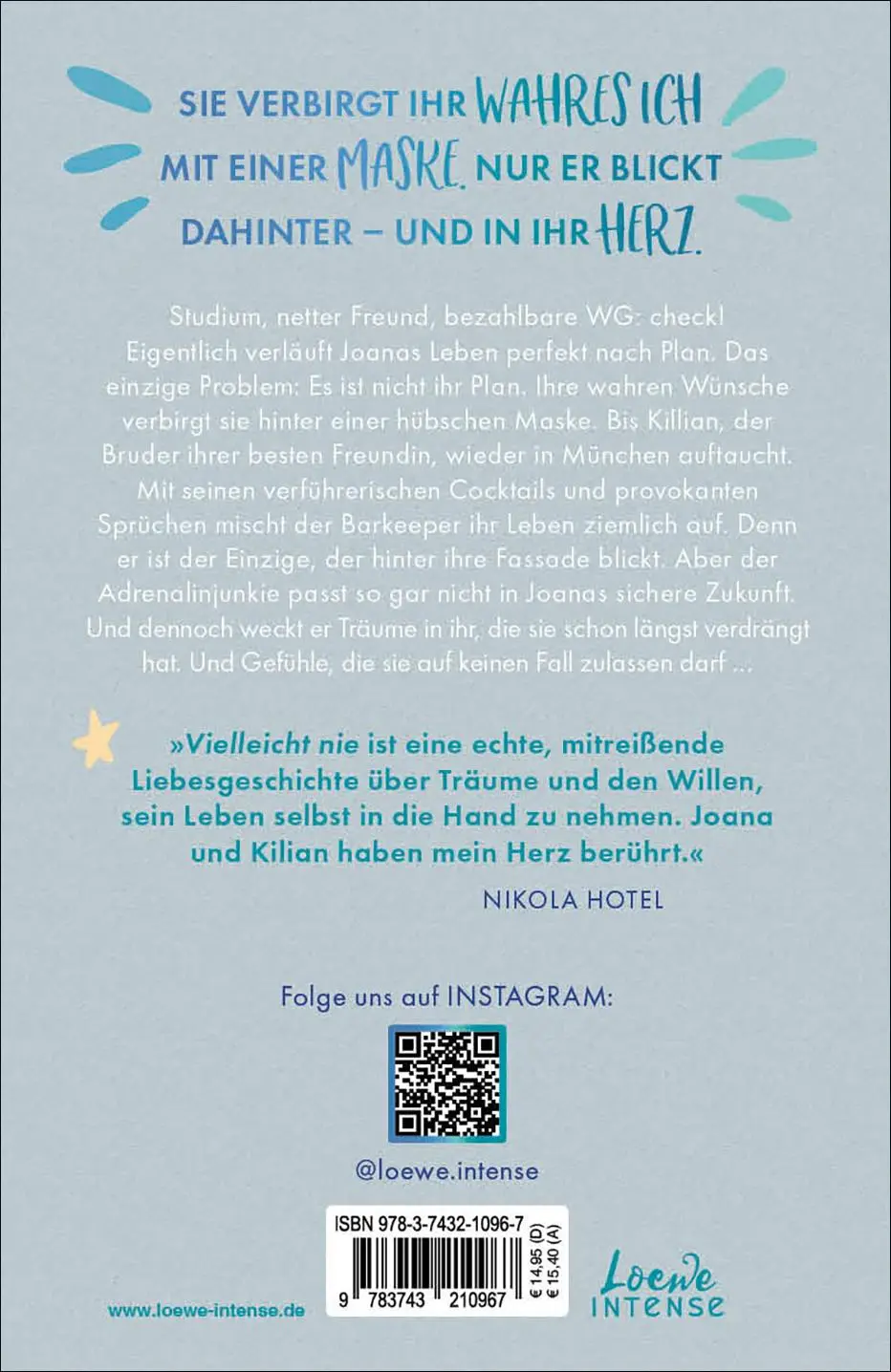 Rückseite: 9783743210967 | Vielleicht nie (Vielleicht-Trilogie, Band 2) | Carolin Wahl | Buch
