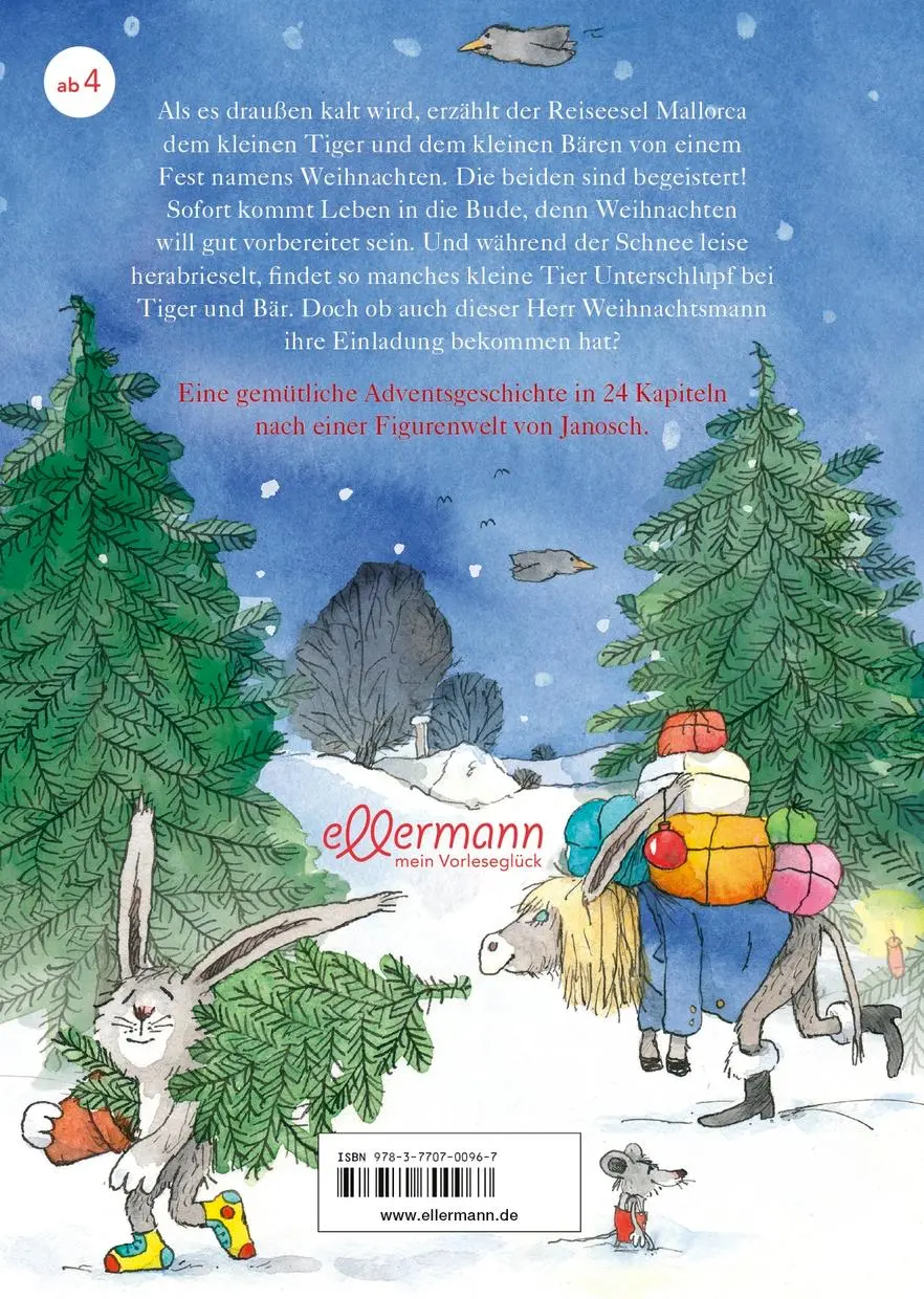 Rückseite: 9783770700967 | Nach einer Figurenwelt von Janosch. Tiger und Bär, es weihnachtet...