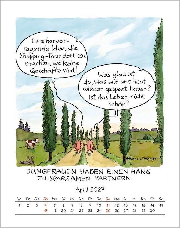 Bild: 9783819300967 | Jungfrau 2027 | Verlag Korsch | Kalender | Spiralbindung | 13 S.