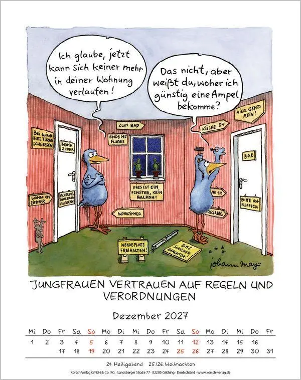 Bild: 9783819300967 | Jungfrau 2027 | Verlag Korsch | Kalender | Spiralbindung | 13 S.