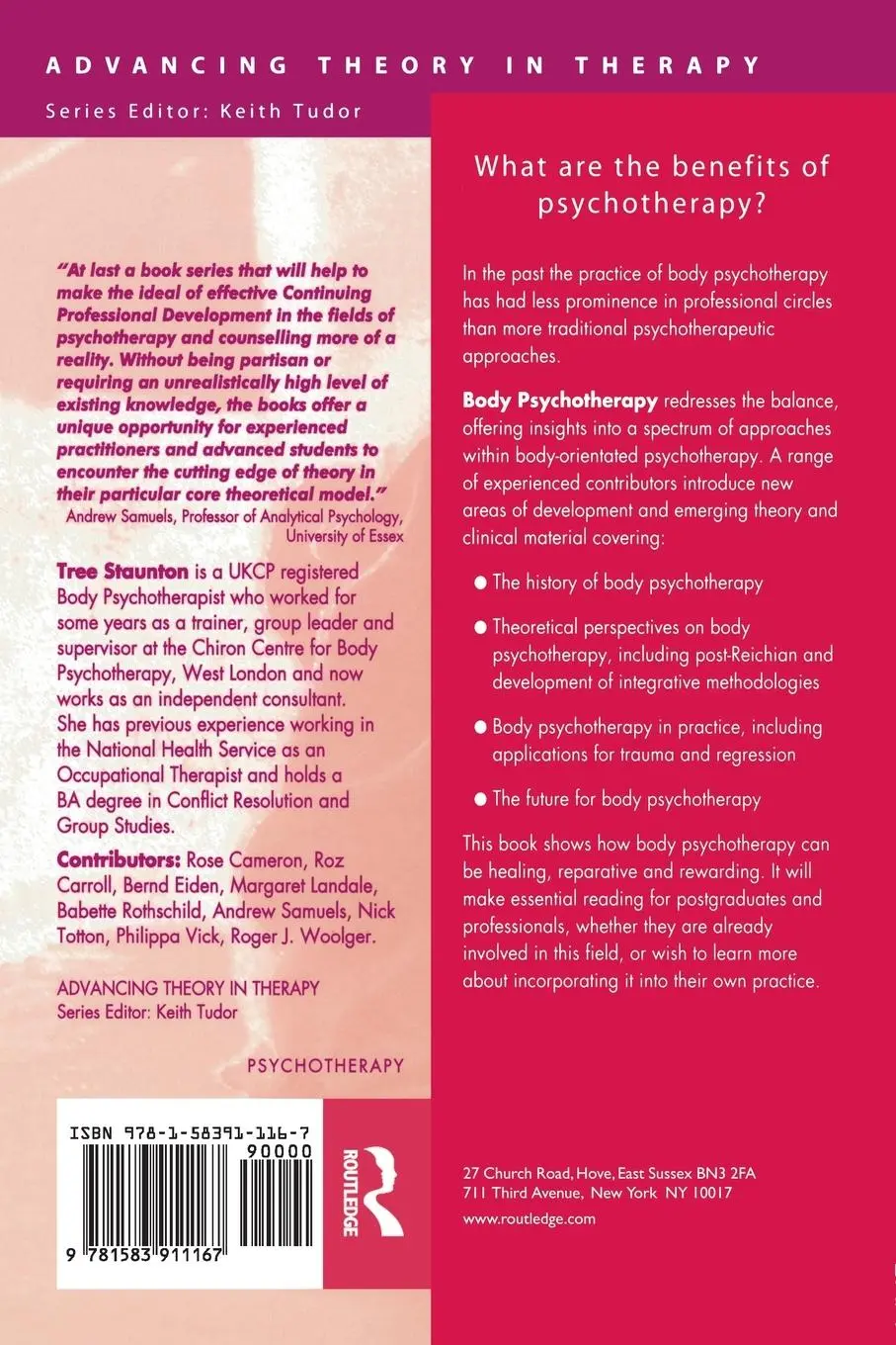 Rückseite: 9781583911167 | Body Psychotherapy | Tree Staunton | Taschenbuch | Englisch | 2002