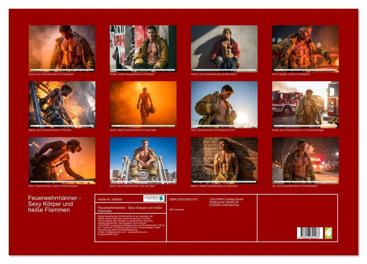 Bild: 9783516621167 | Feuerwehrmänner - Sexy Körper und heiße Flammen (Wandkalender 2026...