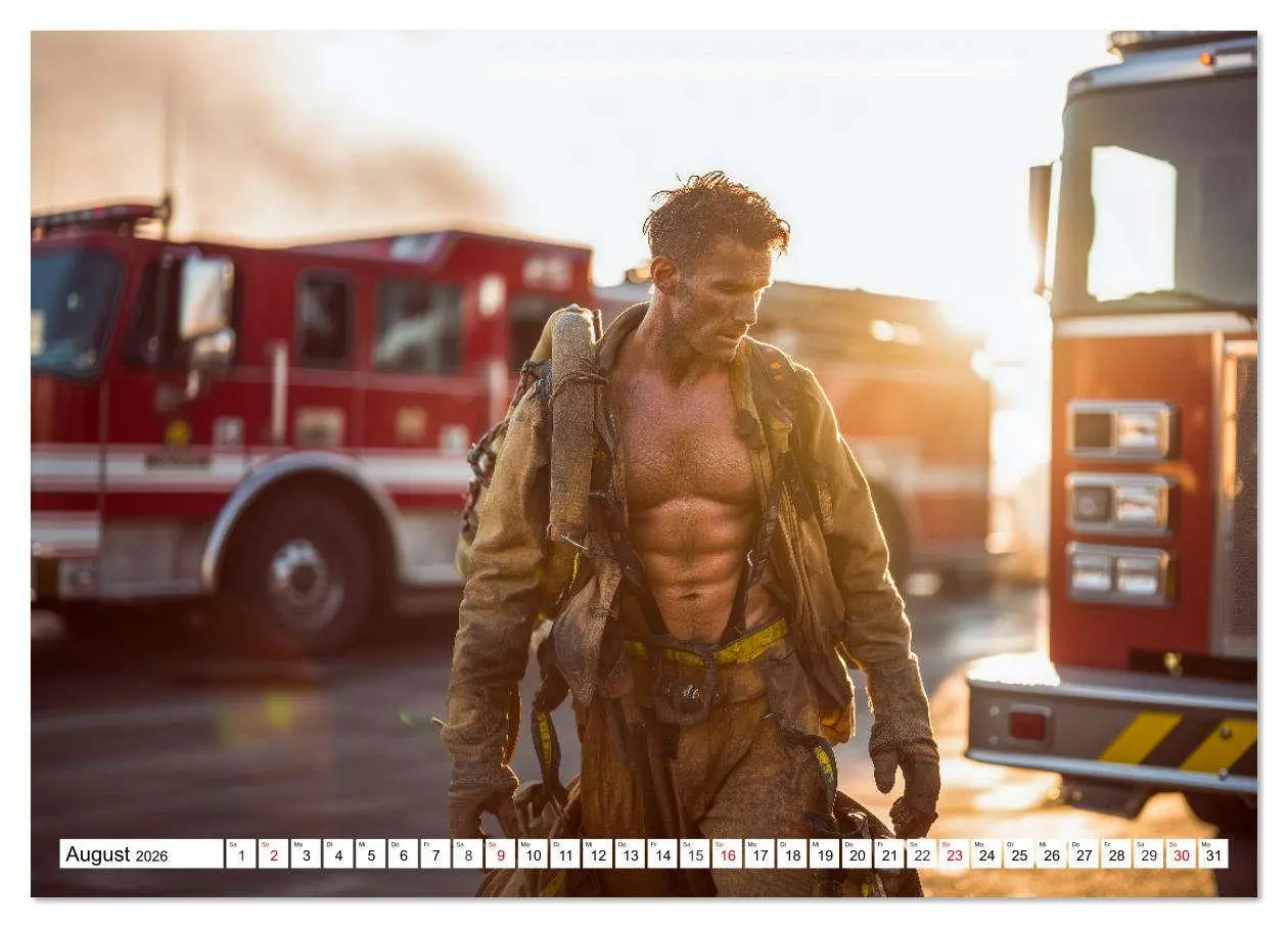 Bild: 9783516621167 | Feuerwehrmänner - Sexy Körper und heiße Flammen (Wandkalender 2026...