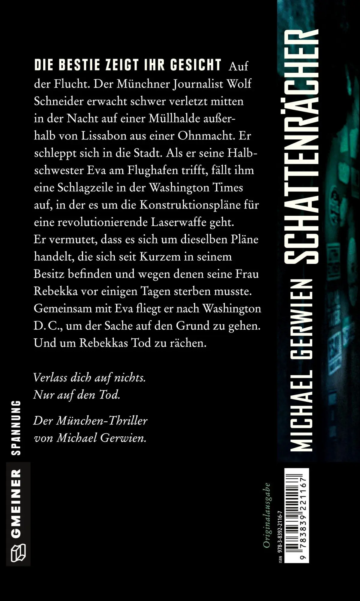 Rückseite: 9783839221167 | Schattenrächer | Michael Gerwien | Taschenbuch | 313 S. | Deutsch