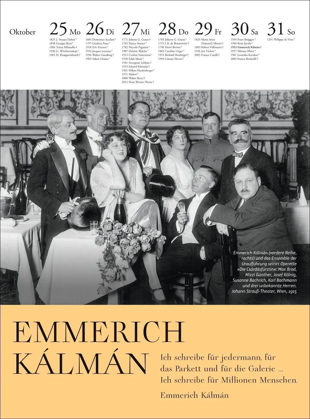 Bild: 9783840041167 | Der Musik Kalender Wochenkalender 2027 | Melanie Unseld | Kalender