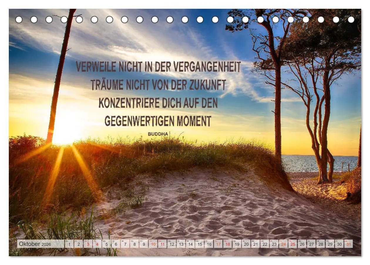 Bild: 9783457691267 | Motivation und Meer (Tischkalender 2026 DIN A5 quer), CALVENDO...