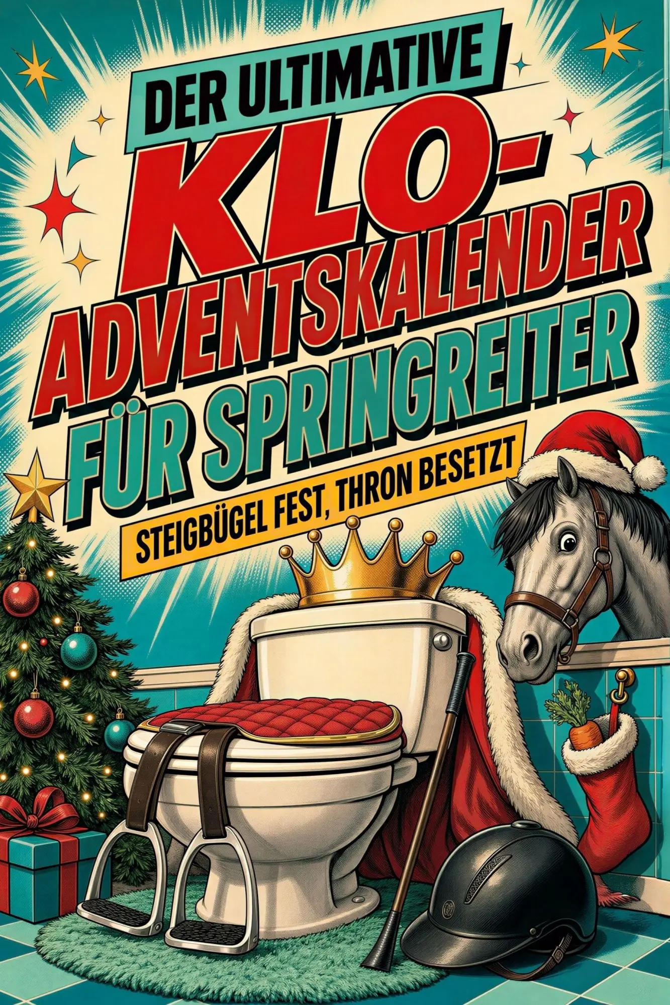 Cover: 9783696111267 | Der ultimative Klo-Adventskalender für Springreiter | Ella Lehmann