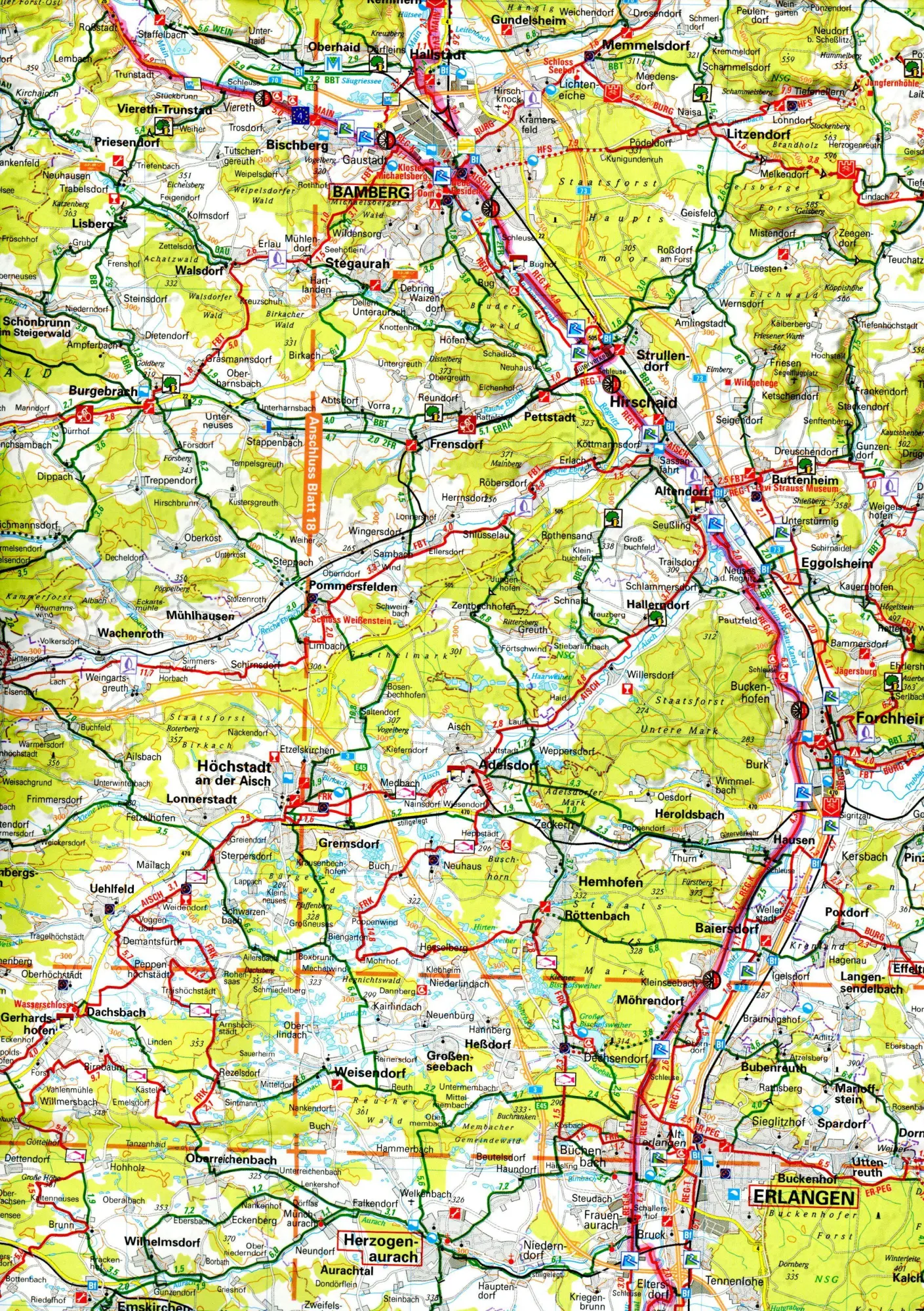 Bild: 9783969901267 | ADFC-Radtourenkarte 21 Mainfranken Taubertal 1:150.000, reiß- und...