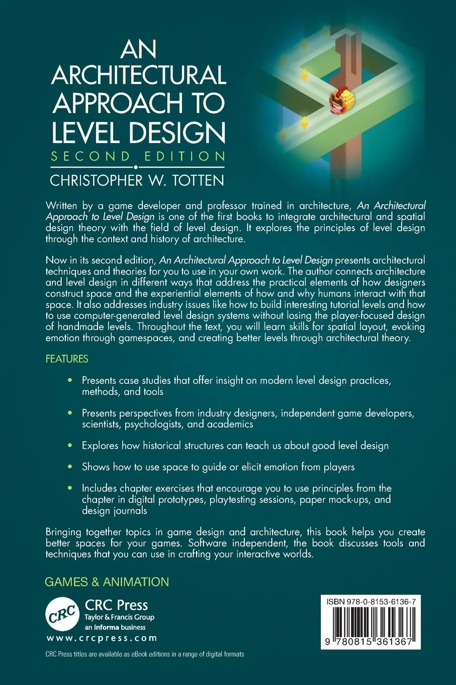 Rückseite: 9780815361367 | Architectural Approach to Level Design | Second edition | Totten