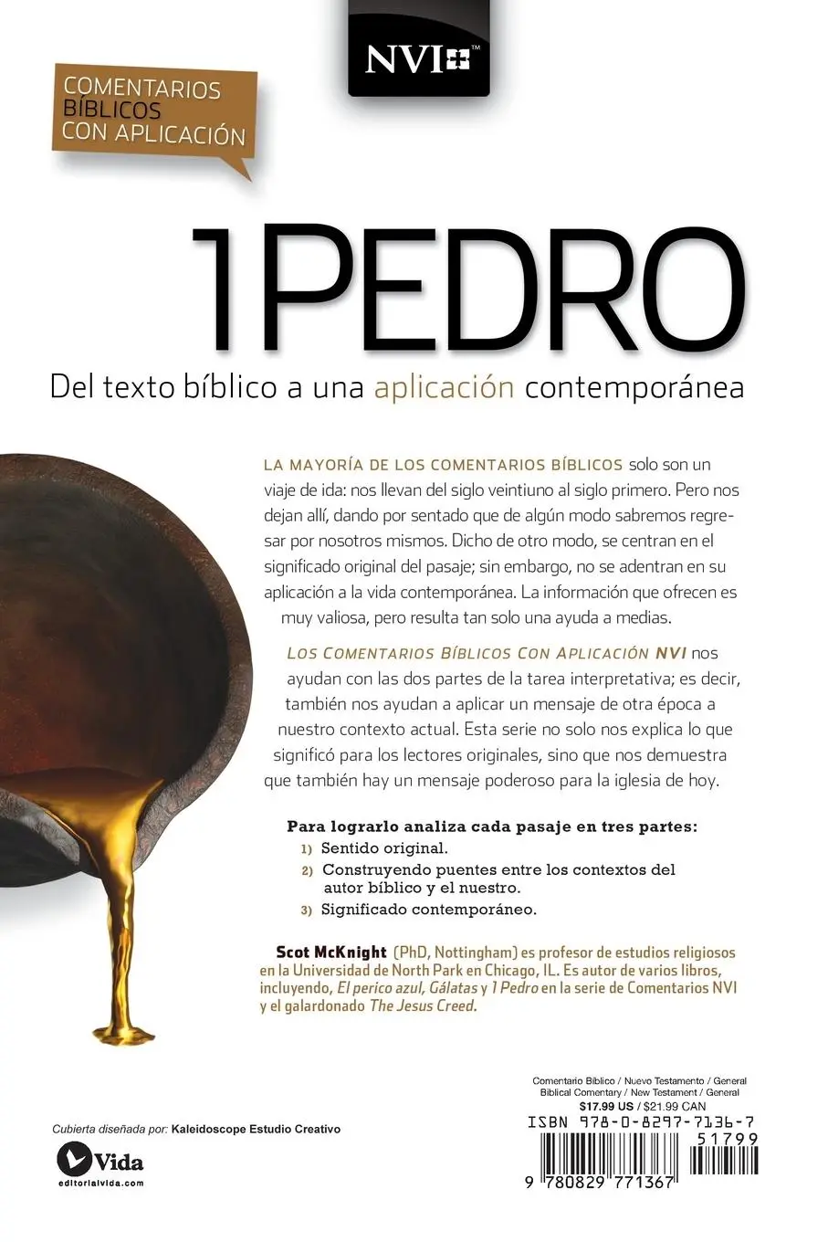 Rückseite: 9780829771367 | Comentario bíblico con aplicación NVI 1 Pedro | Scot Mcknight | Buch