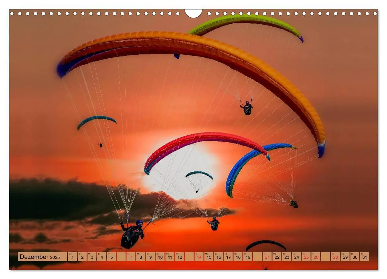 Bild: 9783435591367 | Frei sein - Paragliding (Wandkalender 2025 DIN A3 quer), CALVENDO...