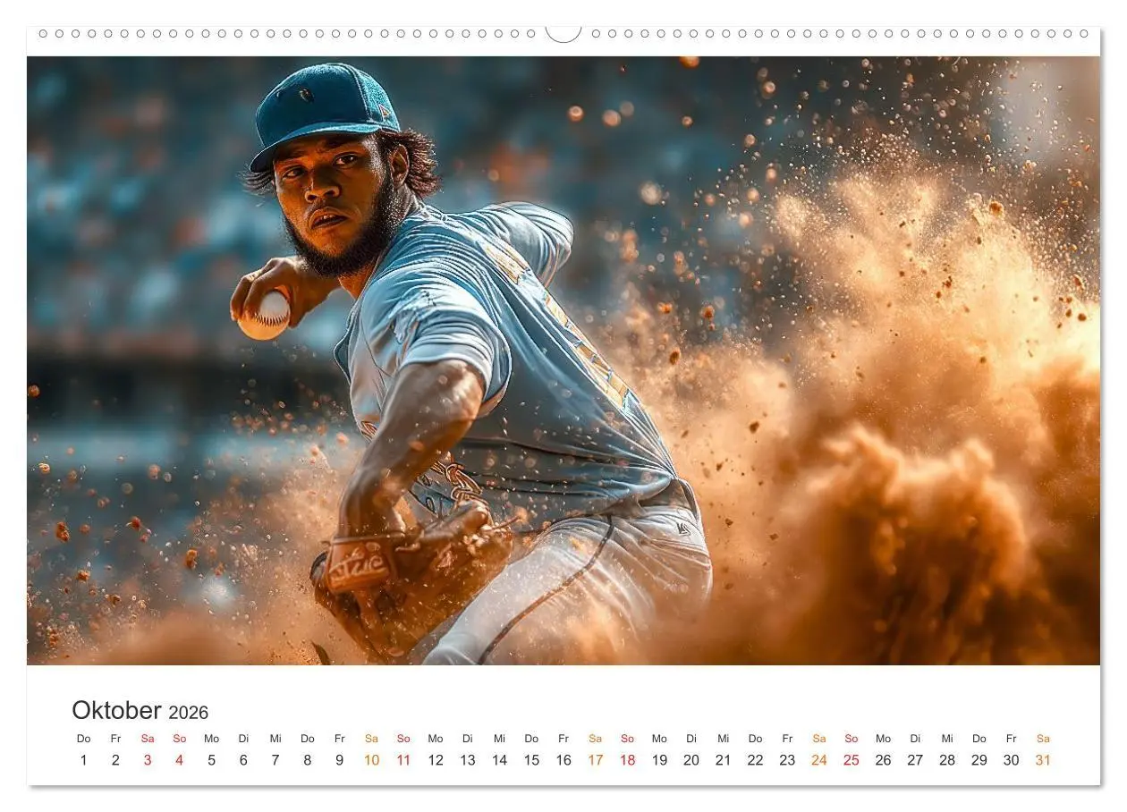 Bild: 9783516601367 | Power Baseball (hochwertiger Premium Wandkalender 2026 DIN A2...