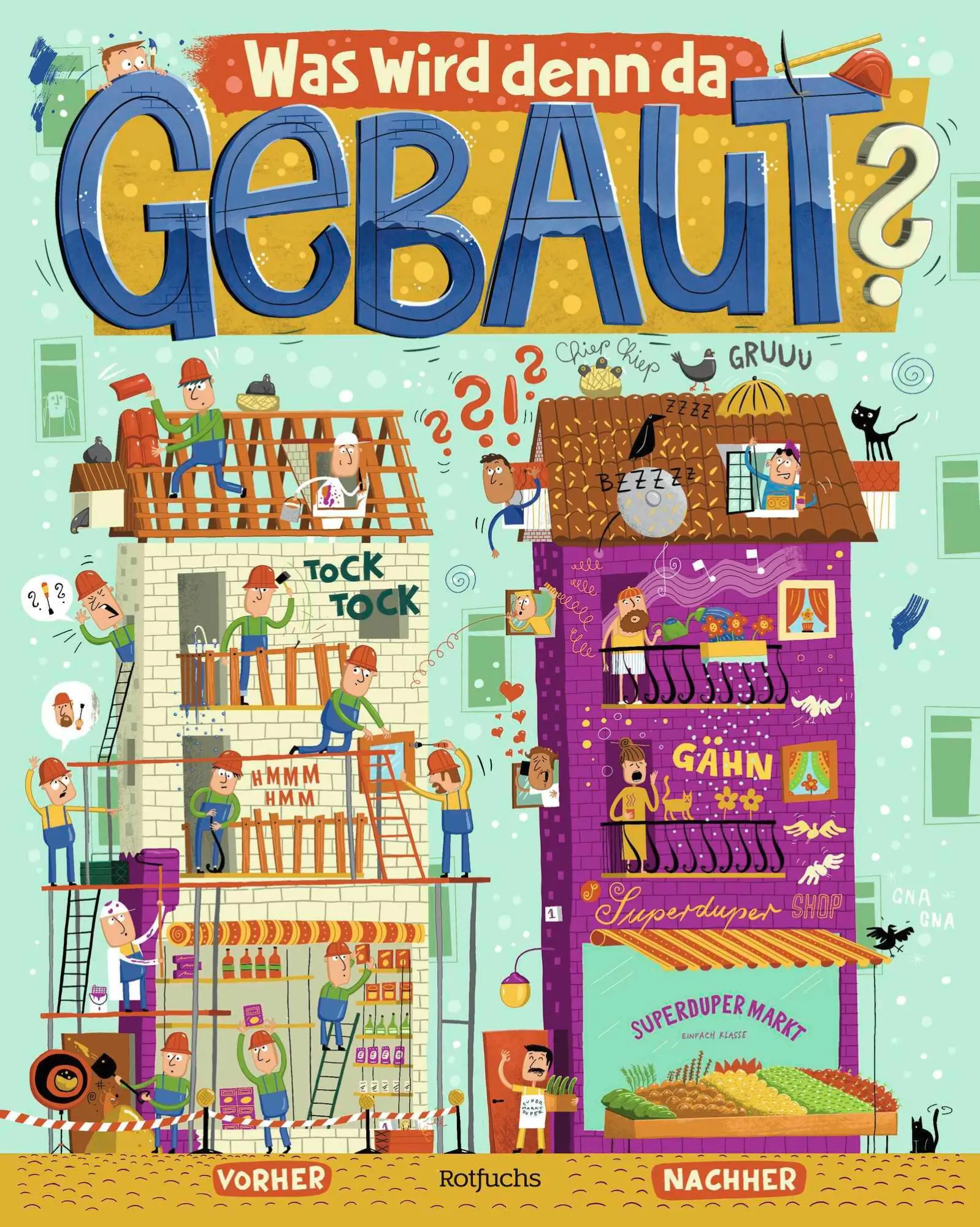 Cover: 9783757101367 | Was wird denn da gebaut? | Ein Vorher-Nachher-Wimmelbuch | Fiete Koch