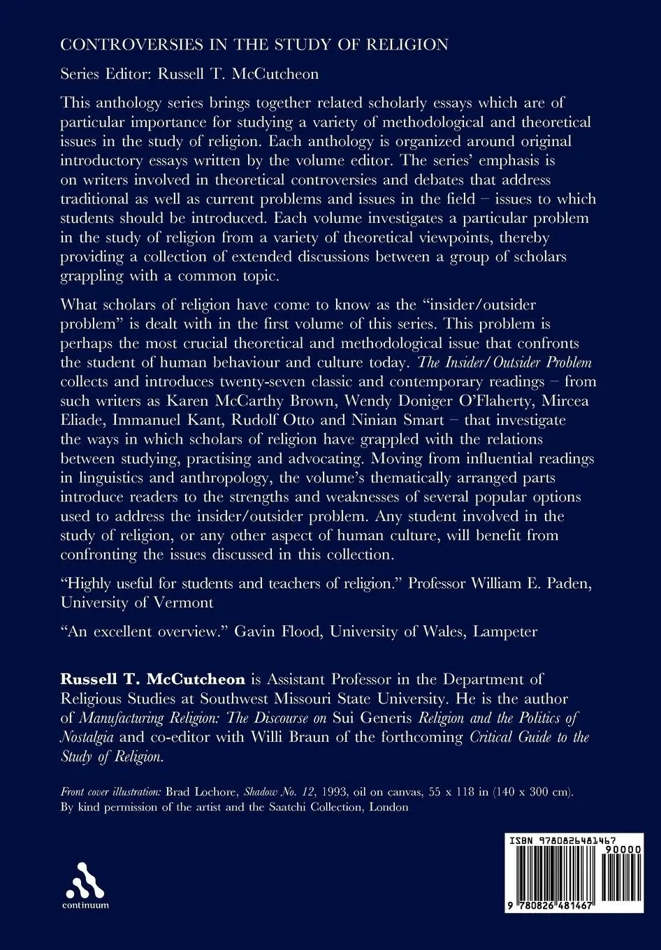 Rückseite: 9780826481467 | The Insider/Outsider Problem in the Study of Religion | Mccutcheon
