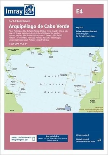 Cover: 9781786791467 | Imray Chart E4 | Arquipelago de Cabo Verde | Imray | (Land-)Karte