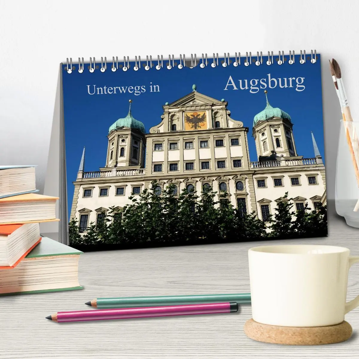 Bild: 9783457741467 | Unterwegs in Augsburg (Tischkalender 2026 DIN A5 quer), CALVENDO...