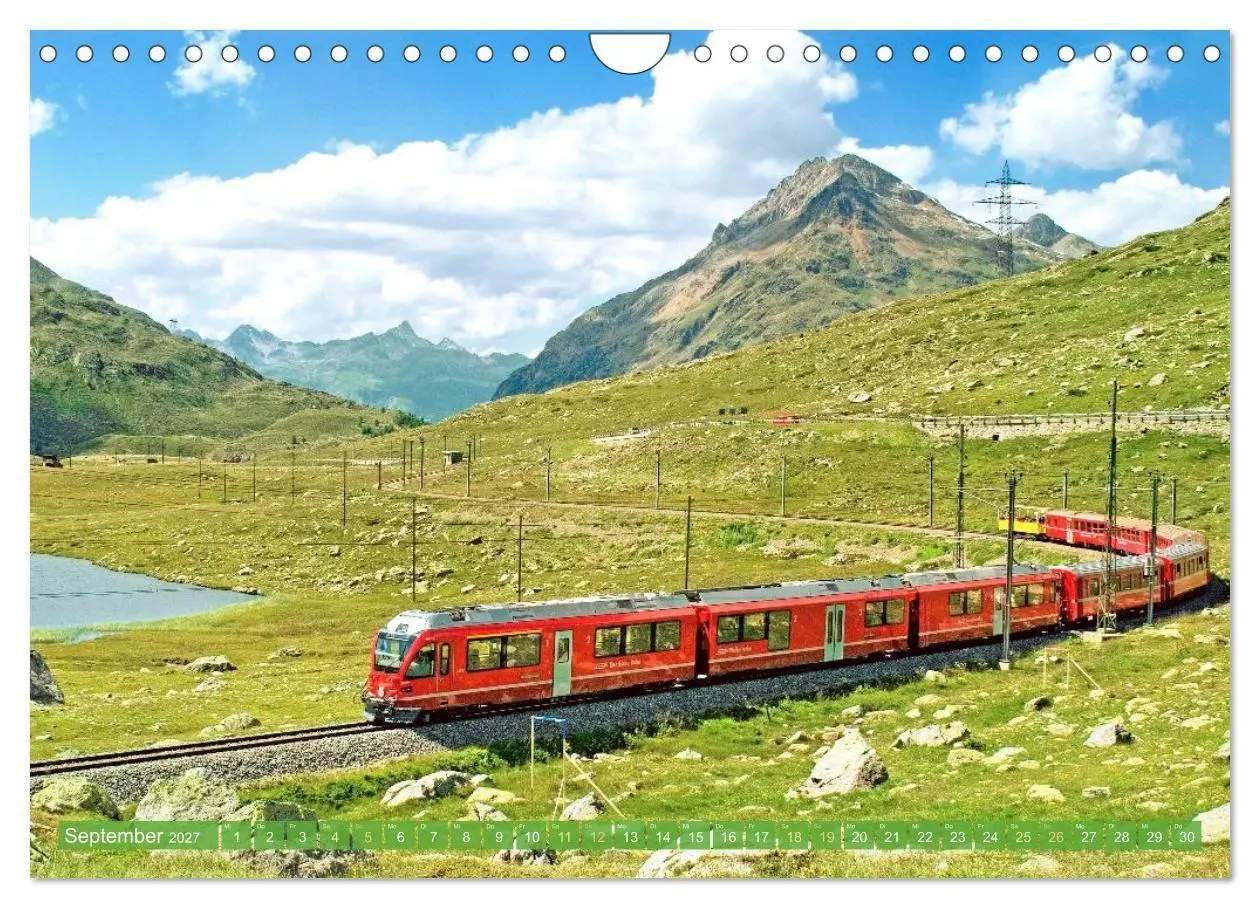Bild: 9783516901467 | Im Zug durch Schweizer Berge (Wandkalender 2027 DIN A4 quer),...