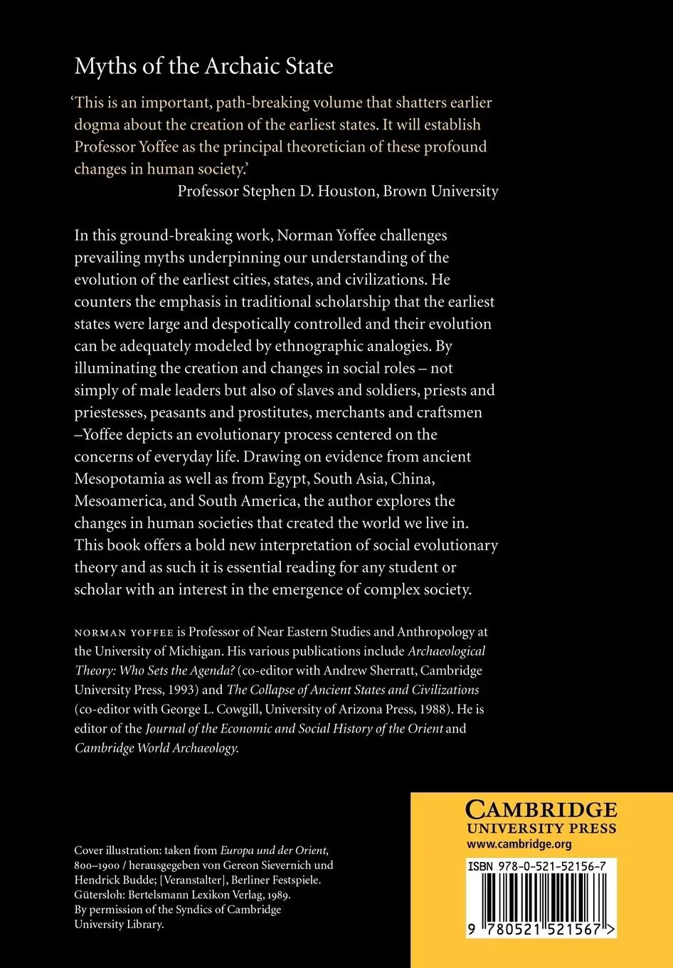 Rückseite: 9780521521567 | Myths of the Archaic State | Norman Yoffee (u. a.) | Taschenbuch