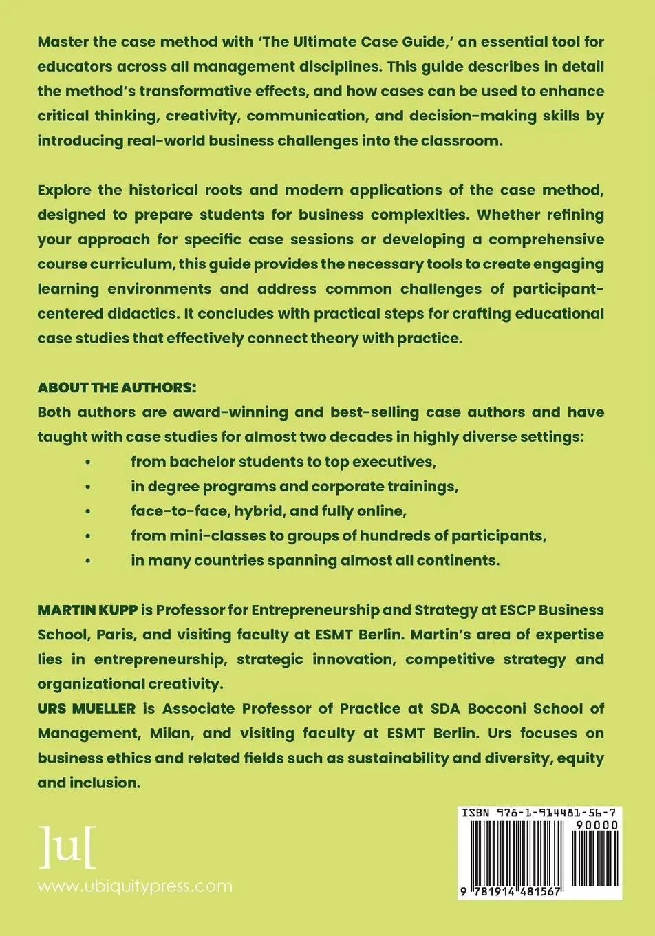 Rückseite: 9781914481567 | The Ultimate Case Guide | Martin Kupp (u. a.) | Taschenbuch | Englisch