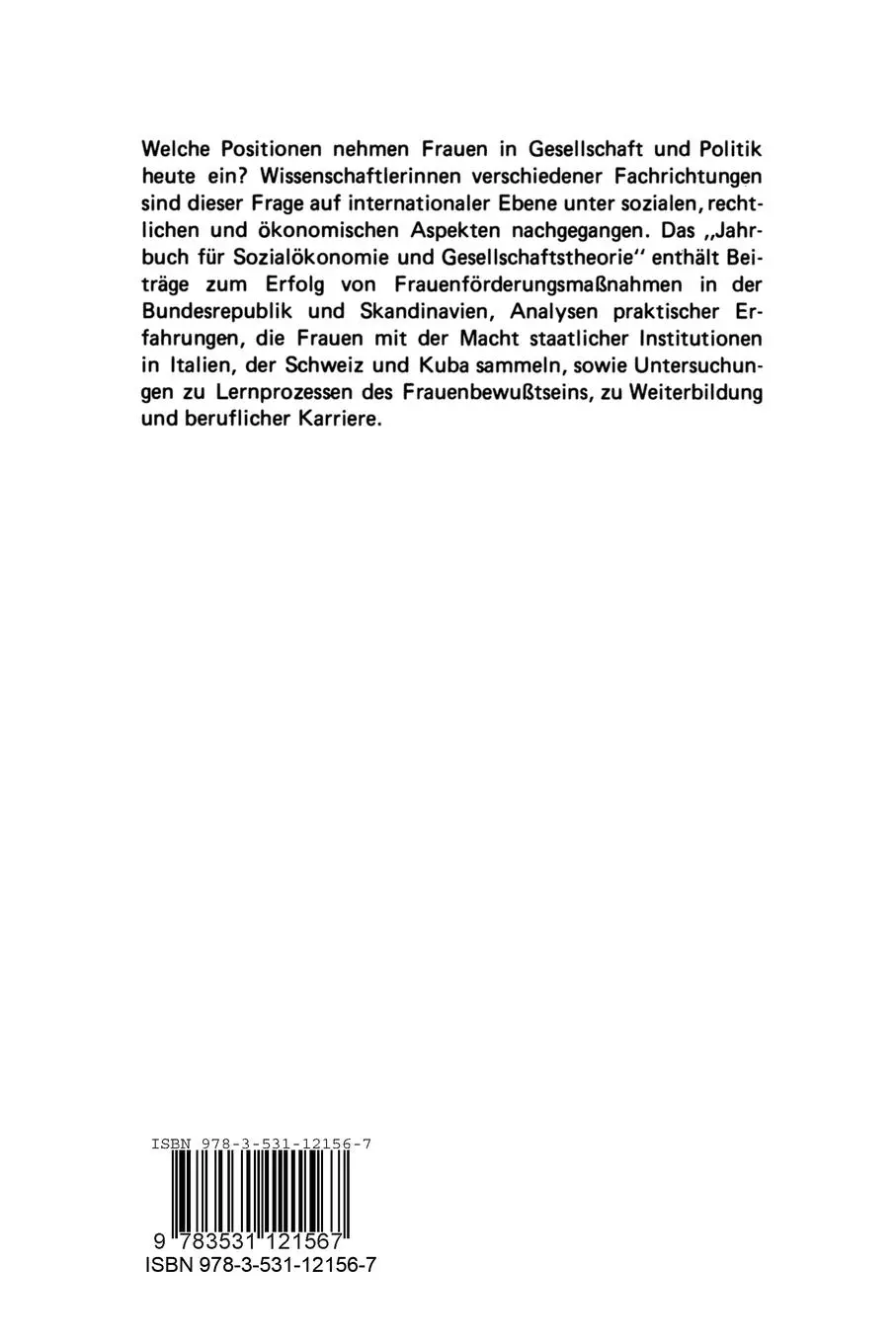 Rückseite: 9783531121567 | Frauen - Macht - Politik | N/A N/A | Taschenbuch | 206 S. | Deutsch