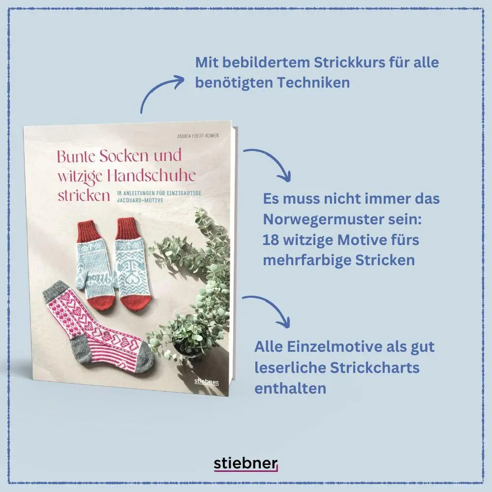 Bild: 9783830721567 | Bunte Socken und witzige Handschuhe stricken | Andrea Hoedt-Konken