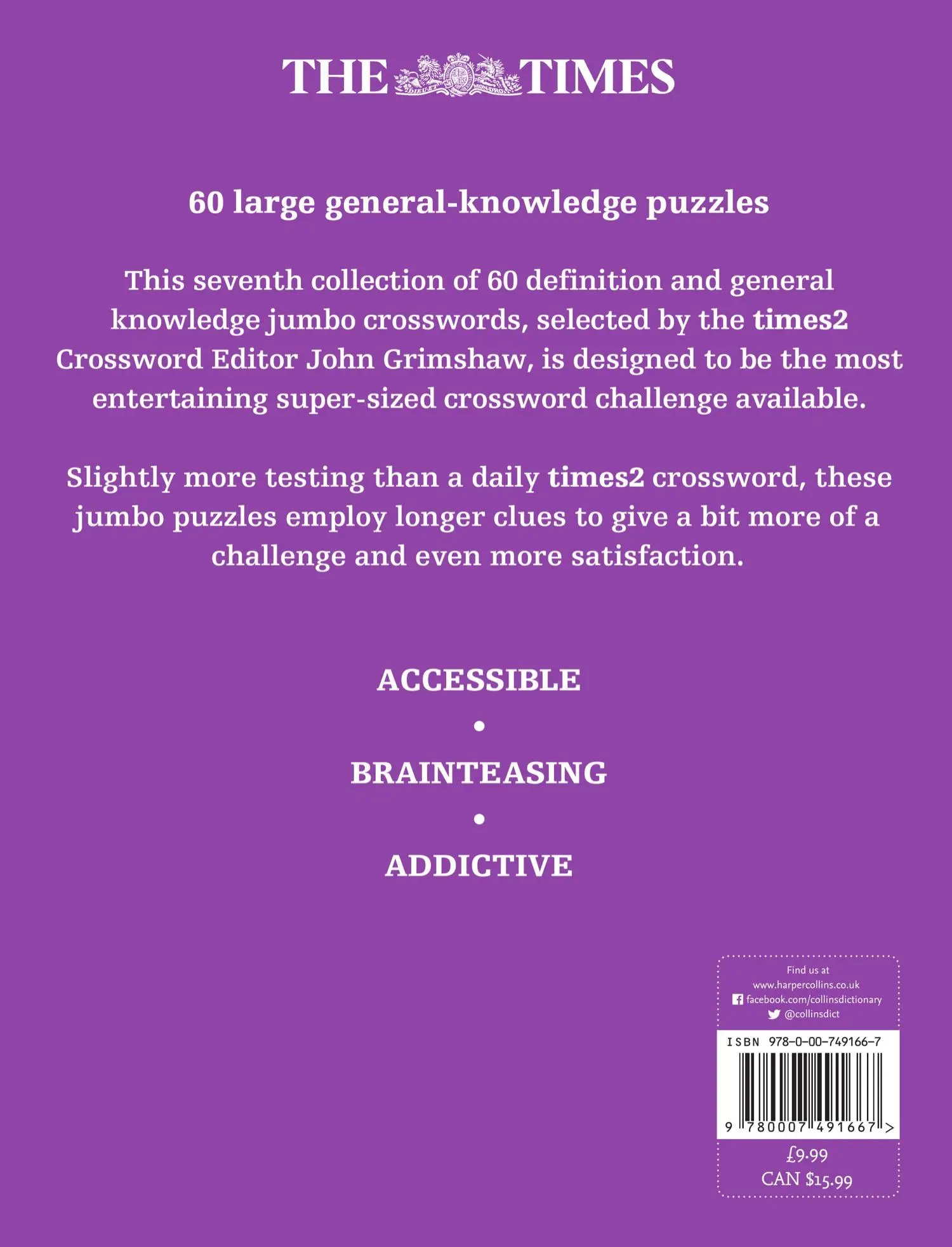 Rückseite: 9780007491667 | The Times 2 Jumbo Crossword Book 7 | The Times Mind Games (u. a.)