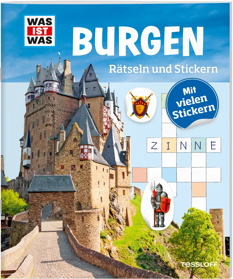 Cover: 9783788621667 | WAS IST WAS Rätseln und Stickern: Burgen | Lisa Hebler | Taschenbuch